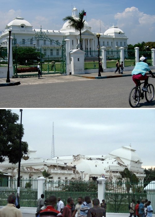 haiti before and after earthquake.  Haiti — before and after the devastating earthquake. [huffpo.